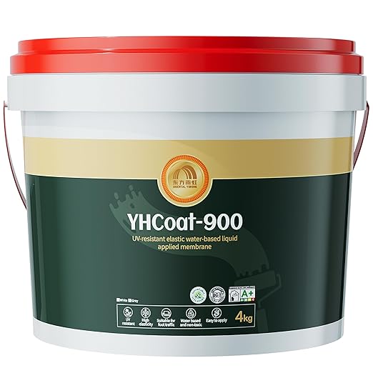 1 Gallon White Waterproof Elastomeric Roof Coating Sealant, Flexible Solar Reflective Liquid Waterproofing Adhesive for Flat, Metal, Slope Roofs Repair 4KG