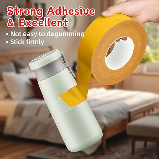 CHENYA Double Sided Tape Heavy Duty,2" X 66 Ft,High Tack Strong Wall Adhesive with Fiberglass Mesh,Super Sticky Resistente Clear Strong Mounting Tape for Crafts,Carpet,Picture