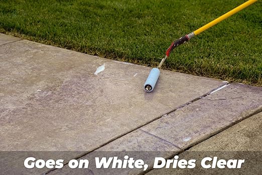 Stamped Concrete Sealer, 1 Gal - Clear, Water-Based, Satin Finish Sealer for Decorative Concrete Surfaces