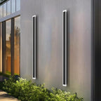 Outdoor Lights 2 Pack,Modern Outdoor Wall Light Fixture Long Strip LED Wall Sconce IP65 Anti Rust Warm Light 3000K Exterior Wall Mount Lights for Entrance, Hallway, Garage, Porch