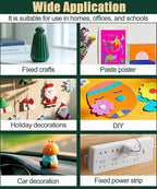 0.8 "&1.18" Glue Clear Dots Double Sided Removable, Mounting Putty for Walls No Damage, Poster Sticky Tack for Hanging Pictures, Dashboard Accessories, Home Crafts, 120 Pcs