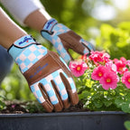 Leather-Gardening-Gloves for Women,Thorn-Proof Work-Gloves for Weeding,Digging,Planting,Pruning Yard garden Gloves