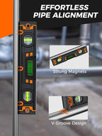 Mecurate 10-Inch Digital Level, Professional Smart Precision Torpedo Level Tool, Bright LCD Display, Audible Alerts, Magnetic Bottom, Dust Water Resistant, with Carrying Case