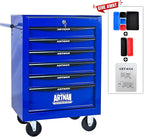 6-Drawer Steel Rolling Tool Cart with Wheels & Handle, Heavy-Duty Tool Chest Storage Cabinet for Garage and Workshop