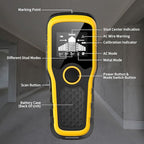 Stud Finder Wall Scanner, Advanced 5-in-1 Detector for Wood, Metal, Joists, Pipes, and AC Wires, New version Intelligent Chip, High-Definition LCD Display Screen & Audible Alarm (Light-Yellow)