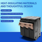 C3100 3-Pole 100-Amp Circuit Breaker, Type C3/4-Inch Plug-On Molded Case Circuit Breaker, Thermal Magnetic Protection, 10 KAIC, 120/240V, Fit for fit for Load Centers