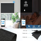 Motorized Blinds with Remote Cordless Automatic Motorized Shades Custom Blinds for Windows Smart Curtains Compatible with Alexa Google Home(Blackout Jacquard Black,W46 x H72in)