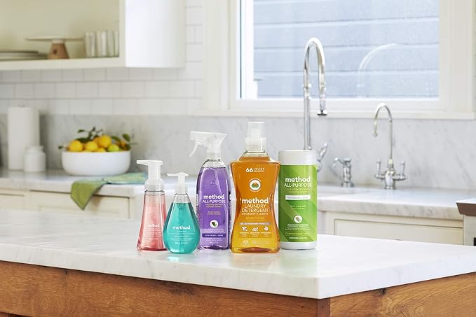 Method Antibacterial All-Purpose Cleaner Spray, Bamboo, Kills 99.9% of Household Germs, 28 Fl Oz (Pack of 4)