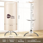 Portable Clothes Dryer 900W - Compact Mini Dryer for Small Apartments, Quick Dry Electric Clothes Dryer with Large Capacity for Dorm, RV, Travel