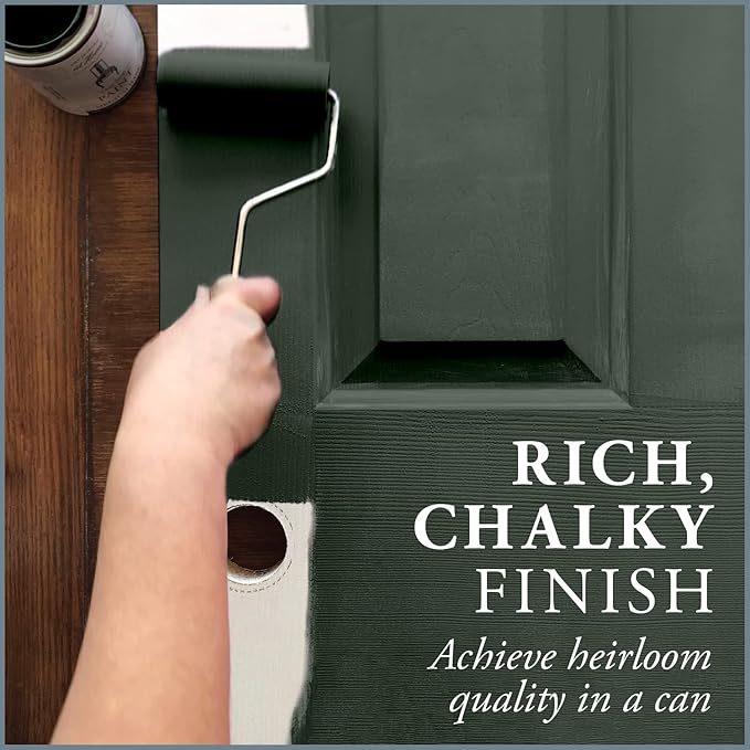 AMY HOWARD AT HOME Chalk-Based One Step Paint for Furniture, Cabinetry, Decor, Finish, and More | No Stripping, Sanding, or Priming | Dark Base | 32 Ounce | Cherbourg