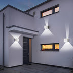 LED 20W Outdoor Wall Lights Exterior/Interior 3 Colors Adjustable Wall Sconce Up and Down Light Porch Lights IP65 Waterproof Exterior Wall Sconce Modern Outdoor Lighting Square Aluminum White