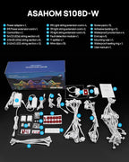 ASAHOM Permanent Outdoor Light Pro S108D, 200FT with 144 RGBCW LEDs, WLED Integration, AI Lighting, 30000 Lighting Effect Combination, IP67 Waterproof for Halloween Christmas Daily Decor, White