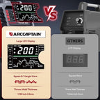 ARCCAPTAIN TIG Welder AC/DC 200Amp with Pulse, Aluminum TIG Welder 110V/220V TIG Welder with Square/Triangular Wave/Stick/MMA/Spot 7 in 1 MultiProcess Welding Machine