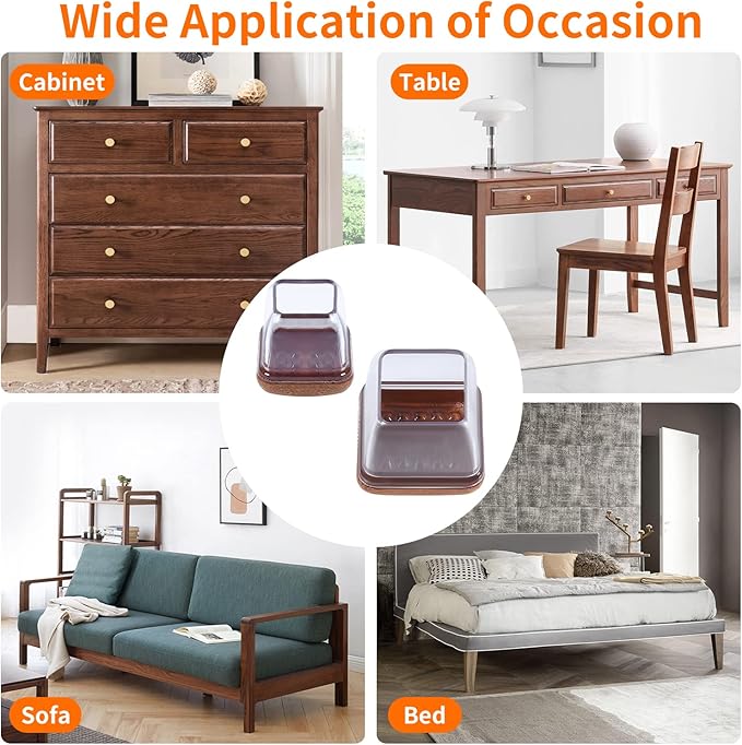 Ezprotekt Chair Leg Floor Protectors for Hardwood Floors, Felt Furniture Pads, Silicone Felt Furniture Leg Pads Caps Covers for Table Desk Sofa No Scratches and Reduce Noise (M Fit: 0.75" - 1")