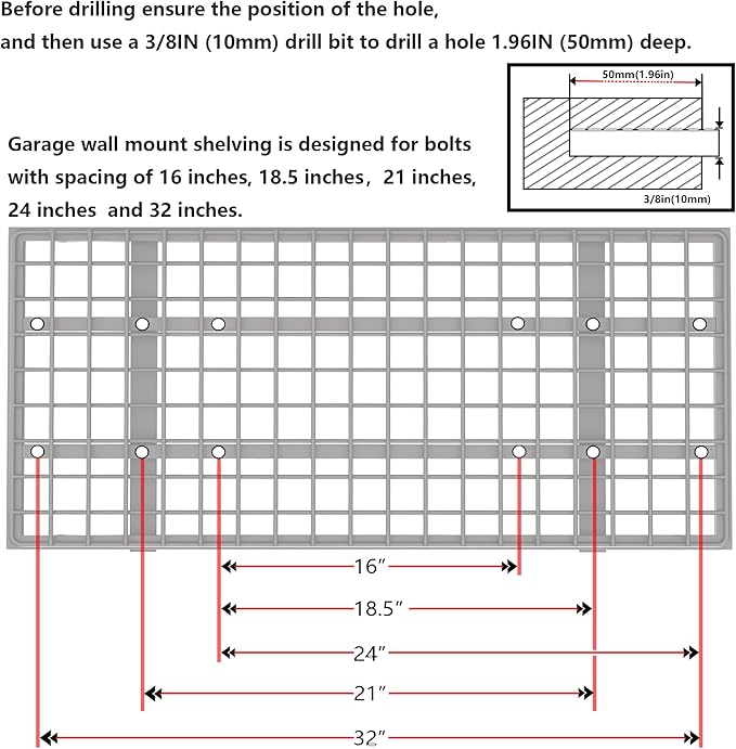 4-Pack 1.5x3FT Garage Shelving 17.7-inch-by-35.8-inch Wall Shelf Garage Storage Rack Wall Mounted Floating Shelves,Black