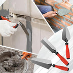 SHALL 3-Piece Masonry Tools Set, 6’’ Margin Trowel, 5.5’’ Pointing and 7’’ Gauging Trowel with Soft Grip Handle, Bricklaying Hand Tool for Concrete, Cement, Plaster, Tile Construction Projects