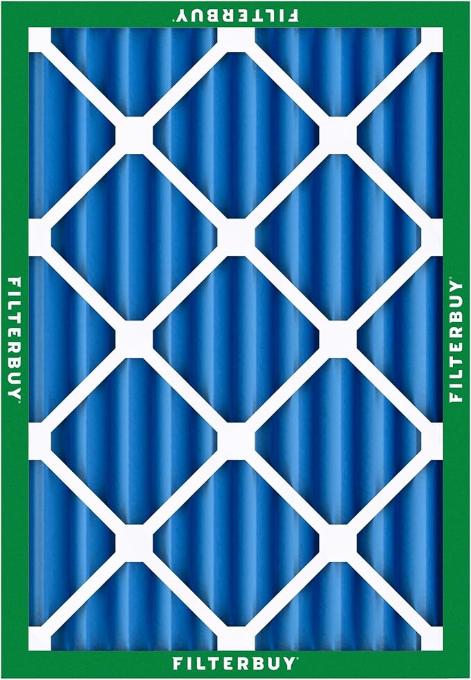 Filterbuy 24x25x4 Air Filter MERV 13 (MPR 1900) Health Defense Replacement (4-Pack), Electrostatic Pleated HVAC AC Furnace Filters, Made in USA (Actual Size: 23.75 x 24.75 x 3.63)