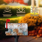 Fall Extra Magnetic Mailbox Covers Oversized Autumn Pumpkin Mailbox Covers Large Size 25.5 X 21 Inch Harvest Maple Leaf Post Letter Box Wrap Decor for Garden Yard Outside