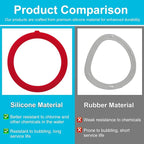 4-Pack Flush Valve Seal for Kohler GP1059291 - Upgraded Silicone Replacement, Stops Leaks & Weak Flushes in Canister Toilet Tanks