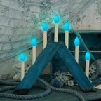 Abeja C7 Ceramic Christmas Replacement Bulbs, Blue Ceramic Christmas Lights Great for Night Lights, Decorative Lights and Christmas Strings, 25 Pack