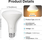 LED Flood Light Bulb Indoor, Dimmable BR30 Recessed Can Light Bulbs, 65 Watt Equivalent Efficient 9W, Soft White 2700K, E26 Standard Base, 800 LM 15000 Hour Lifetime, for Ceiling, Kitchen, 6 Pack