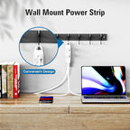 K KASONIC - 25-Feet 3 Outlet Extension Cord, UL Listed, 16/3 SJTW 3-Wire Grounded, 10 Amp 125 V 1625 Watts, Multi-Outlet Indoor/Outdoor Use, White