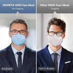 HUHETA 50 Packs KN95 Face Mask 5-Ply Breathable & Comfortable Filter Safety Mask (50PCS-MTC I Color)