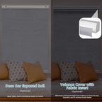 SmartWings Motorized Roller Shades Work with HomeKit, 100% Blackout Window Shades, Cordless Wireless Remote Control Roller Blinds for Smart Home and Office, Essential Grey, Customized Size