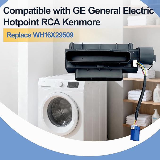 WH16X29509 Washing Machine Vent Damper Fit for GE GFW510 GFW550 GFW650 General Electric Hotpoint RCA Kenmore, Replace WH16X29509