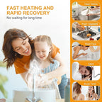 Mini Tank Water Heater Electric 2.5 Gallon Under Sink Instant Hot Water Heater with LED Dsiplay,T&P Valve,3-Way Diverter,110V 120V Point Of Use Water Heaters for Kitchen RV Bathroom White