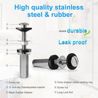 2Pcs Universal Toilet Seat Bolts Kit, Metal Heavy - Duty Toilet Tank Bolts, Toilet Seat Screws Replacement Kit with Extra - Long 304 Stainless Steel Downlock Nuts, Rubber Washers Gaskets, by CHIALLCO