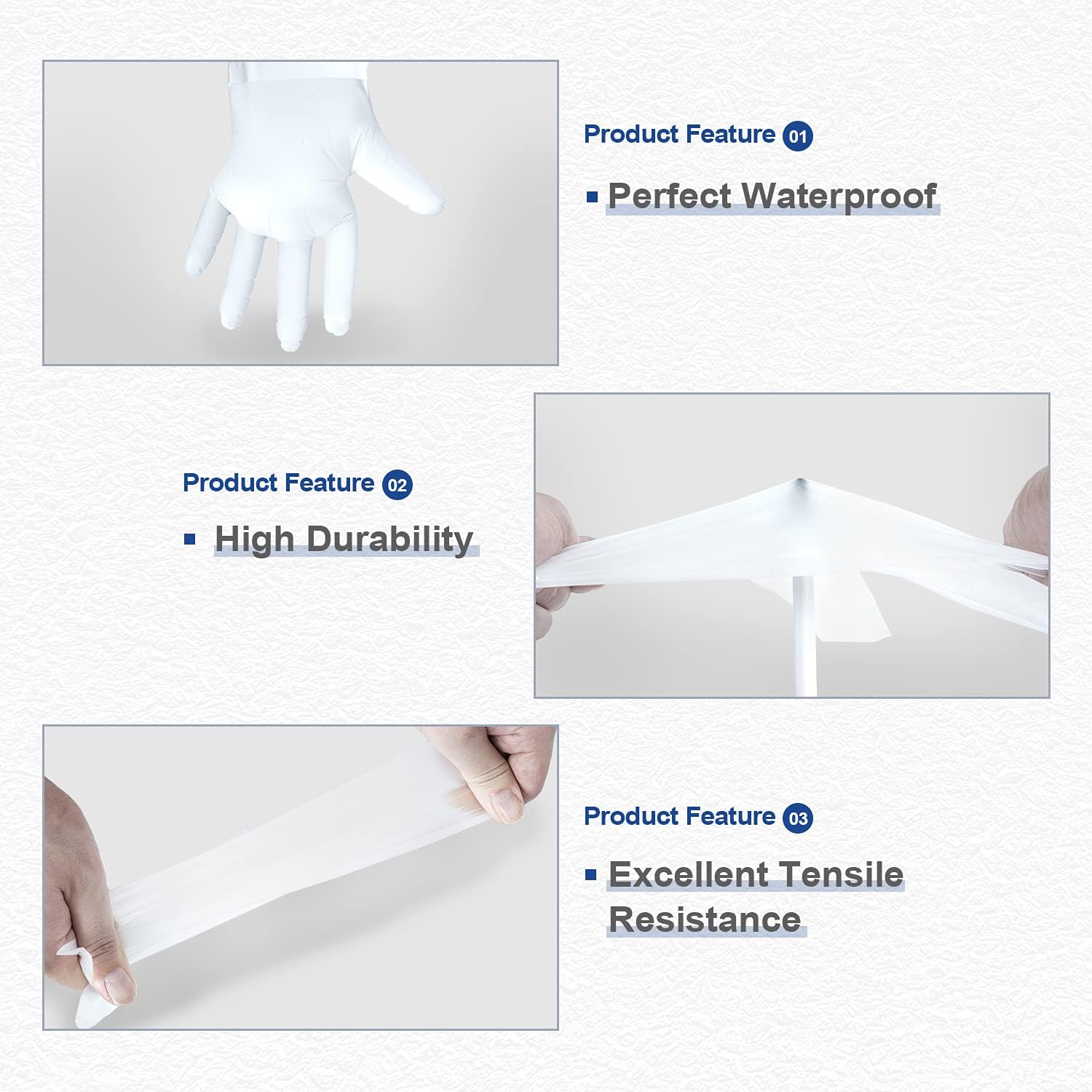 MAMISON TPE Disposable Gloves Plastic Gloves Disposable Latex Free