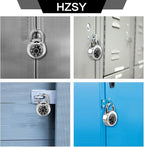 Combination Padlock 8 Pack, Fixed Dial Combination Padlock with Different Combinations, 2 in. Wide. Black Turntable, Lock for Gym & Locker, School, Toolbox, and More