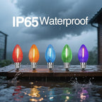 C7 Replacement Bulbs, 25 Pack Multicolor LED Christmas Light Bulbs, E12 Candelabra Base for Indoor/Outdoor String Lights, Xmas Tree, Patio, Holiday Party Decor