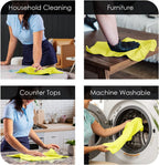 Avalon Towels Microfiber Cleaning Cloths (Value Pack of 48) Size 16" x 16", Highly Absorbent Cleaning Rags, Lint Free Cleaning Towels, Reusable and Washable, Microfiber Towels for Cars (Yellow)