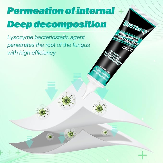 Mold Stain Remover Gel, Home Stain Remover Gel, Washing Machine Cleaner, Household Cleaner for Refrigerator Strips, Grout Cleaners Best for Home Sink, Kitchen, Showers
