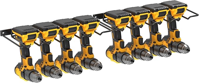 UNITEDPOWER Wall Mounted Power Tool Organizer Holder, Heavy Duty Utility Storage Rack for Battery Powered Hand Tools, Cordless Drill Rack, Workshop, Shed, Garage
