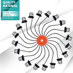 Zhengmy 50 Pcs E26 Socket Adapter, Medium Base Male Screw in Light Socket Pigtail for LED Recessed Lights