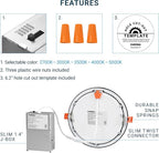 PARMIDA (6 Pack) 6 Inch 5CCT Ultra-Thin LED Recessed Lighting with J-Box, 2700K/3000K/3500K/4000K/5000K 5 Color Selectable, 12W, Dimmable, Canless Slim Panel Lights, ETL, Oil Rubbed Bronze Finish