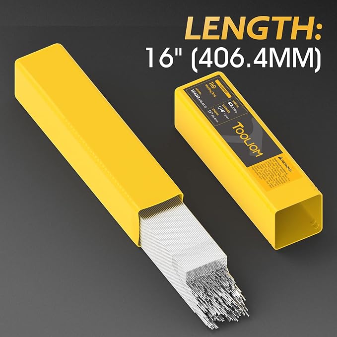 TOOLIOM Aluminum TIG Welding Rod ER4043 Welding Wire Filler Rod 1/16" x 16" 5LB