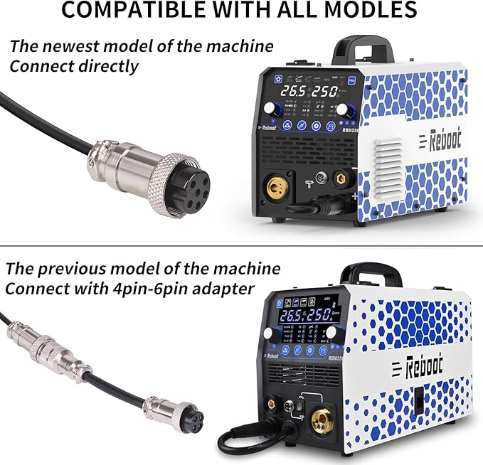 Reboot MIG Welder Spool Gun 13ft LBT150,150Amp MIG Aluminum Welding Torch Works for RBM2500 PRO only