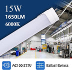 25pcs 3FT 15W T8 Tube Light White Daylight 6000k T8 LED Bulbs Household Lights Ballast Bypass G13 Base 3 Foot Milky Cover Fluorescent Tube lamp Replacement AC100-277V (15w Milky, 25 Count)
