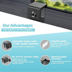 Window Locks for Up and Down Windows 4 Pack Window Stopper Sliding Window Lock for Vertical Horizontal Sliding Windows Doors with Key Aluminum Window Security Locks Child Proof(Black Small)