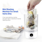 Portable Mini Washing Machine | Compact Deep Cleans Underwear, Baby Clothes, Small Laundry | Lightweight for Apartment, Dorm, Hotel, Travel & Camping | Quiet Energy-Efficient (MR201-US-White)