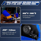 BILT HARD 135A 3-in-1 IGBT Inverter Welder, 110V Flux Core MIG/Lift TIG/Stick Welding Machine with Synergic Control, LED Display, 2T/4T/SPOT Modes & Full Kit (Solar Helmet, Gloves etc.)