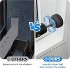 Adjustable（Short）Window Security Bars for Inside Windows, Window Safety Bars for Sliding/Vertical Windows, Window Guards for Home Security, Anti Theft Jammer Bars for（Small）Window -Black 2 Pcs