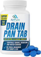 Air Pure Drain Pan Tabs - 140 Flow Treatment Tablets for HVAC & AC Condensate Pan Treatment | Prevents Overflow, Cleans Drain Lines, & Eliminates Odors