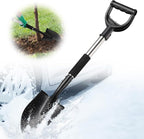 Multi-Task Small Shovel 31" - D-Handle Ergonomic Design for Raised Garden Beds, Outdoor Compact Spaces & Family Camping (Rustproof & Ultra-Light), Silver