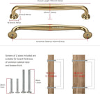 SAILING 10 Pack Cabinet Handles-6.3"/160mm Screw Spacing Champagne Bronze Furniture Hardware Handles for Kitchen Cabinets Bedroom Dresser Wardrobe Cabinet Pulls