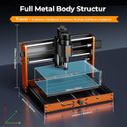 ACMER CNC Router Machine 500W, 3018 Engraver for Wood/Metal/Acrylic Cutting Milling 11.8"x7", ±0.025mm Precision ER11 Chuck, ESP32 Control, Compatible with Candle/Easel,Ascarva 3S